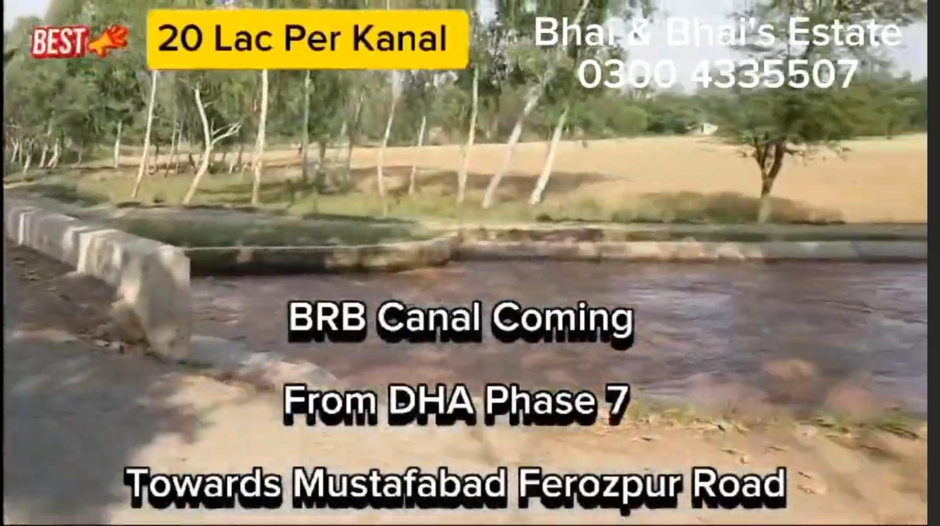 20 lac per kanal Cheapest Land For Sale Lahore Badia Road