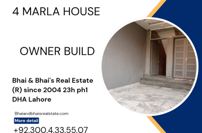 4 MARLA BUNGALOW FOR SALE