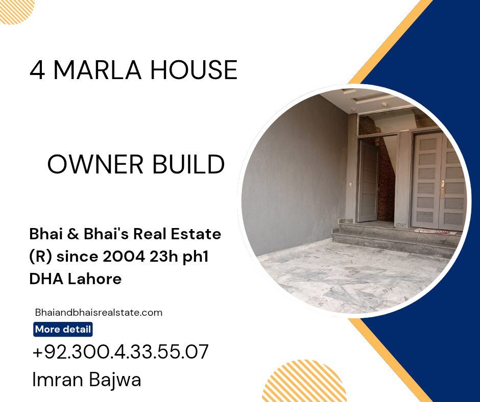 4 MARLA BUNGALOW FOR SALE