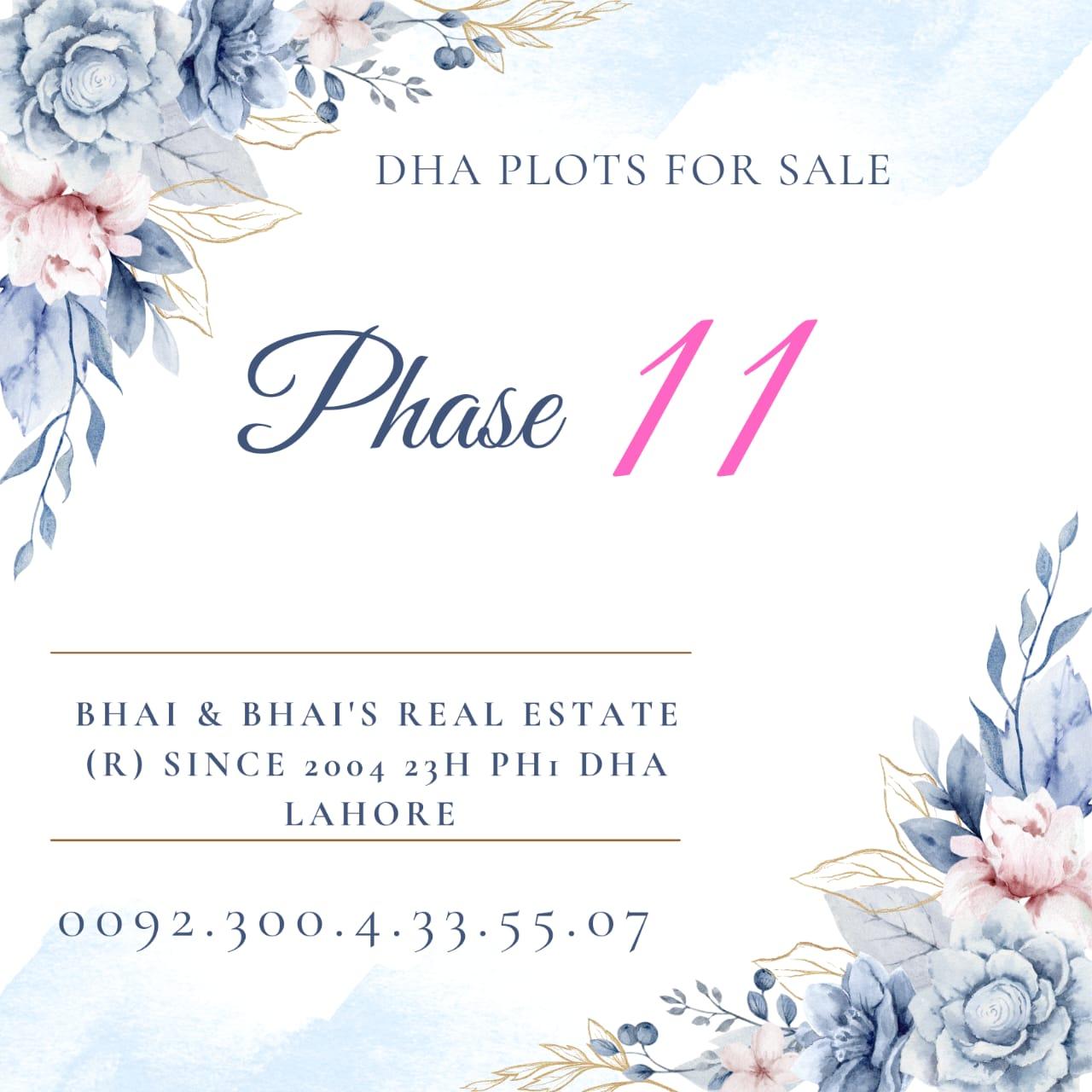 10 Marla plot for sale in DHA Lahore Phase 11
